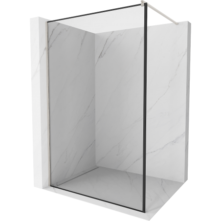 Mexen Kioto ścianka prysznicowa Walk-in 80 x 200 cm, czarna ramka 8 mm, nikiel szczotkowany - 800-080-101-97-70