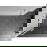 Mexen Kioto ścianka prysznicowa Walk-in 100 x 200 cm, czarna kratka 8 mm, złota szczotkowana - 800-100-101-55-77
