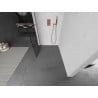 Mexen Kioto ścianka prysznicowa Walk-in 90 x 200 cm, czarna kratka 8 mm, miedź szczotkowana - 800-090-101-65-77