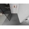 Mexen Kioto ścianka prysznicowa Walk-in 140 x 200 cm, czarna kratka 8 mm, miedź szczotkowana - 800-140-101-65-77
