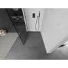 Mexen Kioto ścianka prysznicowa Walk-in 120 x 200 cm, czarna kratka 8 mm, gun gray szczotkowany - 800-120-101-66-77