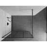 Mexen Kioto ścianka prysznicowa Walk-in 120 x 200 cm, czarna kratka 8 mm, gun gray szczotkowany - 800-120-101-66-77