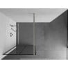 Mexen Kioto ścianka prysznicowa Walk-in 70 x 200 cm, czarna kratka 8 mm, nikiel szczotkowany - 800-070-101-97-77
