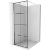 Mexen Kioto ścianka prysznicowa Walk-in 70 x 200 cm, czarna kratka 8 mm, nikiel szczotkowany - 800-070-101-97-77
