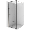 Mexen Kioto ścianka prysznicowa Walk-in 80 x 200 cm, czarna kratka8 mm, nikiel szczotkowany - 800-080-101-97-77
