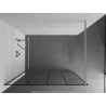 Mexen Kioto ścianka prysznicowa Walk-in 140 x 200 cm, czarna kratka 8 mm, nikiel szczotkowany - 800-140-101-97-77