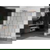 Mexen Kioto ścianka prysznicowa Walk-in 80 x 200 cm, czarny wzór 8 mm, miedź szczotkowana - 800-080-101-65-78