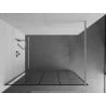 Mexen Kioto ścianka prysznicowa Walk-in 120 x 200 cm, czarny wzór 8 mm, nikiel szczotkowany - 800-120-101-97-78