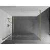 Mexen Kioto ścianka prysznicowa Walk-in 90 x 200 cm, biały wzór 8 mm, złota szczotkowana - 800-090-101-55-85
