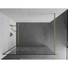 Mexen Kioto ścianka prysznicowa Walk-in 140 x 200 cm, biały wzór 8 mm, złota szczotkowana - 800-140-101-55-85