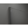 Mexen Kioto ścianka prysznicowa Walk-in 60 x 200 cm, czarna ramka 8 mm, gun gray szczotkowany - 800-060-101-66-70