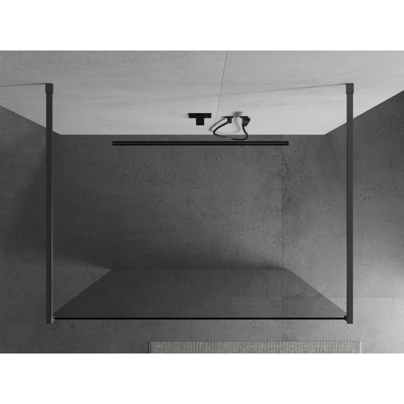 Mexen Kioto ścianka prysznicowa wolnostojąca 105 x 200 cm, transparent 8 mm, gun gray szczotkowany - 800-105-002-66-00