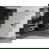 Mexen Kioto ścianka prysznicowa wolnostojąca 150 x 200 cm, transparent 8 mm, gun gray szczotkowany - 800-150-002-66-00