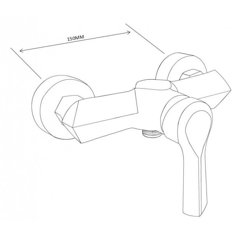 Mexen Erik zestaw prysznicowy natynkowy z deszczownicą i baterią prysznicową Sabre, chrom - 72140205-00