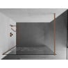 Mexen Kioto ścianka prysznicowa Walk-in 100 x 200 cm, biały wzór 8 mm, miedź szczotkowana - 800-100-101-65-85