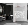 Mexen Kioto ścianka prysznicowa Walk-in 140 x 200 cm, biały wzór 8 mm, miedź szczotkowana - 800-140-101-65-85