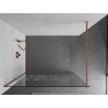 Mexen Kioto ścianka prysznicowa Walk-in 140 x 200 cm, biały wzór 8 mm, miedź szczotkowana - 800-140-101-65-85
