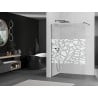 Mexen Kioto ścianka prysznicowa Walk-in 90 x 200 cm, biały wzór 8 mm, gun gray szczotkowany - 800-090-101-66-85