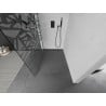 Mexen Kioto ścianka prysznicowa Walk-in 90 x 200 cm, biały wzór 8 mm, gun gray szczotkowany - 800-090-101-66-85