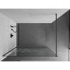 Mexen Kioto ścianka prysznicowa Walk-in 90 x 200 cm, biały wzór 8 mm, gun gray szczotkowany - 800-090-101-66-85