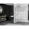 Mexen Kioto ścianka prysznicowa Walk-in 140 x 200 cm, biały wzór 8 mm, gun gray szczotkowany - 800-140-101-66-85