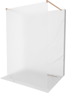Mexen Kioto ścianka prysznicowa wolnostojąca 110 x 200 cm, szron 8 mm, miedź szczotkowana - 800-110-002-65-30