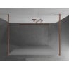 Mexen Kioto ścianka prysznicowa wolnostojąca 130 x 200 cm, szron 8 mm, miedź szczotkowana - 800-130-002-65-30
