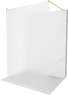 Mexen Kioto ścianka prysznicowa wolnostojąca 110 x 200 cm, szron 8 mm, złota szczotkowana - 800-110-002-55-30
