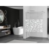 Mexen Kioto ścianka prysznicowa Walk-in 140 x 200 cm, biały wzór 8 mm, nikiel szczotkowany - 800-140-101-97-85