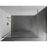 Mexen Kioto ścianka prysznicowa Walk-in 70 x 200 cm, biała fala 8 mm, złota szczotkowana - 800-070-101-55-97