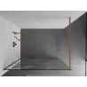 Mexen Kioto ścianka prysznicowa Walk-in 90 x 200 cm, biała fala 8 mm, miedź szczotkowana - 800-090-101-65-97