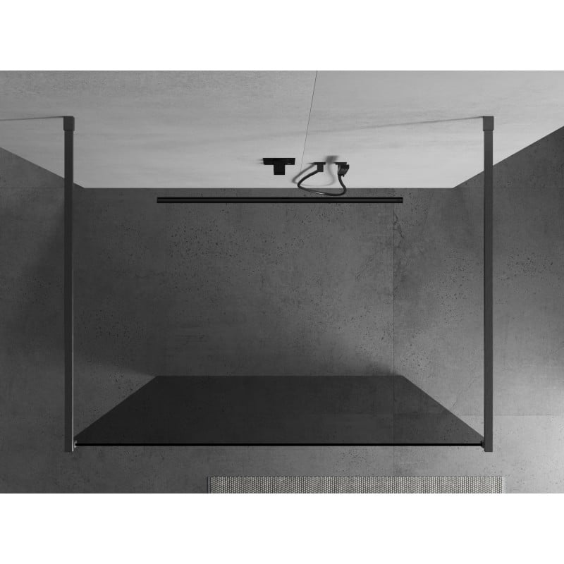 Mexen Kioto ścianka prysznicowa wolnostojąca 100 x 200 cm, grafit 8 mm, gun gray szczotkowany - 800-100-002-66-40