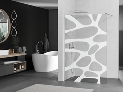 Mexen Kioto ścianka prysznicowa Walk-in 70 x 200 cm, biała fala 8 mm, nikiel szczotkowany - 800-070-101-97-97