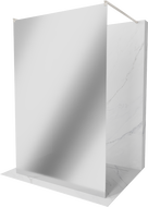 Mexen Kioto ścianka prysznicowa wolnostojąca 120 x 200 cm, lustro 8 mm, nikiel szczotkowany - 800-120-002-97-50