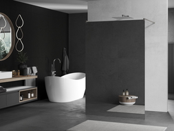 Mexen Kioto ścianka prysznicowa wolnostojąca 120 x 200 cm, lustro 8 mm, nikiel szczotkowany - 800-120-002-97-50