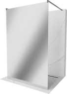 Mexen Kioto ścianka prysznicowa wolnostojąca 110 x 200 cm, lustro 8 mm, gun gray szczotkowany - 800-110-002-66-50