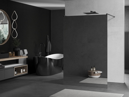 Mexen Kioto ścianka prysznicowa wolnostojąca 120 x 200 cm, lustro 8 mm, gun gray szczotkowany - 800-120-002-66-50