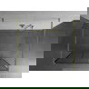 Mexen Kioto ścianka prysznicowa wolnostojąca 110 x 200 cm, czarna kratka 8 mm, złota szczotkowana - 800-110-002-55-77