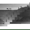 Mexen Kioto ścianka prysznicowa wolnostojąca 140 x 200 cm, czarna kratka 8 mm, gun gray szczotkowany - 800-140-002-66-77