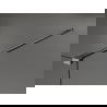 Mexen Kioto ścianka prysznicowa wolnostojąca 140 x 200 cm, czarna kratka 8 mm, gun gray szczotkowany - 800-140-002-66-77