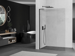 Mexen Kioto L ścianka prysznicowa Walk-in 65 x 200 cm, transparent, czarna - 800-065-103-70-00