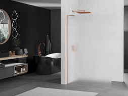 Mexen Kioto L ścianka prysznicowa Walk-in 120 x 200 cm, szron, miedź szczotkowana - 800-120-103-65-30