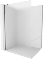 Mexen Kioto L ścianka prysznicowa Walk-in 100 x 200 cm, szron, gun gray szczotkowany - 800-100-103-66-30