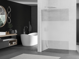 Mexen Kioto L ścianka prysznicowa Walk-in 110 x 200 cm, transparent/szron, chrom - 800-110-103-01-35