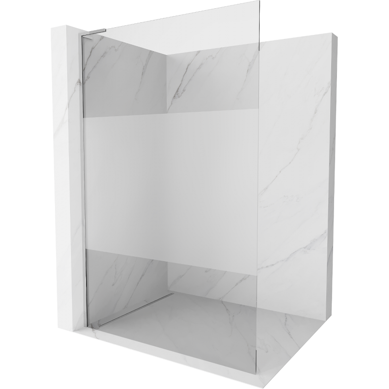 Mexen Kioto L ścianka prysznicowa Walk-in 120 x 200 cm, transparent/szron, chrom - 800-120-103-01-35