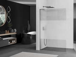 Mexen Kioto L ścianka prysznicowa Walk-in 110 x 200 cm, transparent/szron, gun gray szczotkowany - 800-110-103-66-35