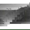 Mexen Kioto ścianka prysznicowa wolnostojąca 100 x 200 cm, czarny wzór 8 mm, nikiel szczotkowany - 800-100-002-97-78