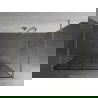 Mexen Kioto ścianka prysznicowa wolnostojąca 110 x 200 cm, czarny wzór 8 mm, złota szczotkowana - 800-110-002-55-78