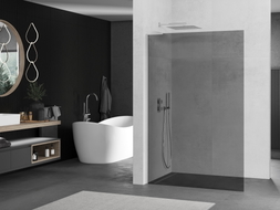 Mexen Kioto L ścianka prysznicowa Walk-in 100 x 200 cm, grafit, chrom - 800-100-103-01-40