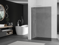 Mexen Kioto L ścianka prysznicowa Walk-in 110 x 200 cm, grafit, biała - 800-110-103-20-40